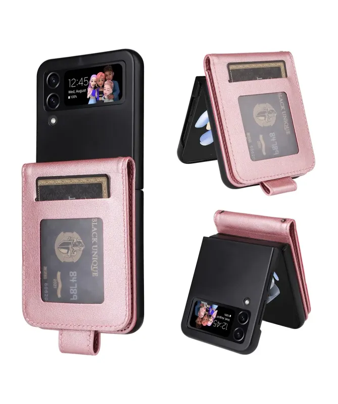 Coque Samsung Galaxy Z Flip 4 avec Porte-cartes Rabattable