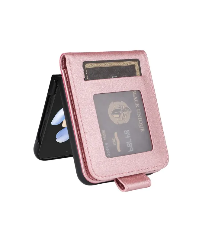 Coque Samsung Galaxy Z Flip 4 avec Porte-cartes Rabattable