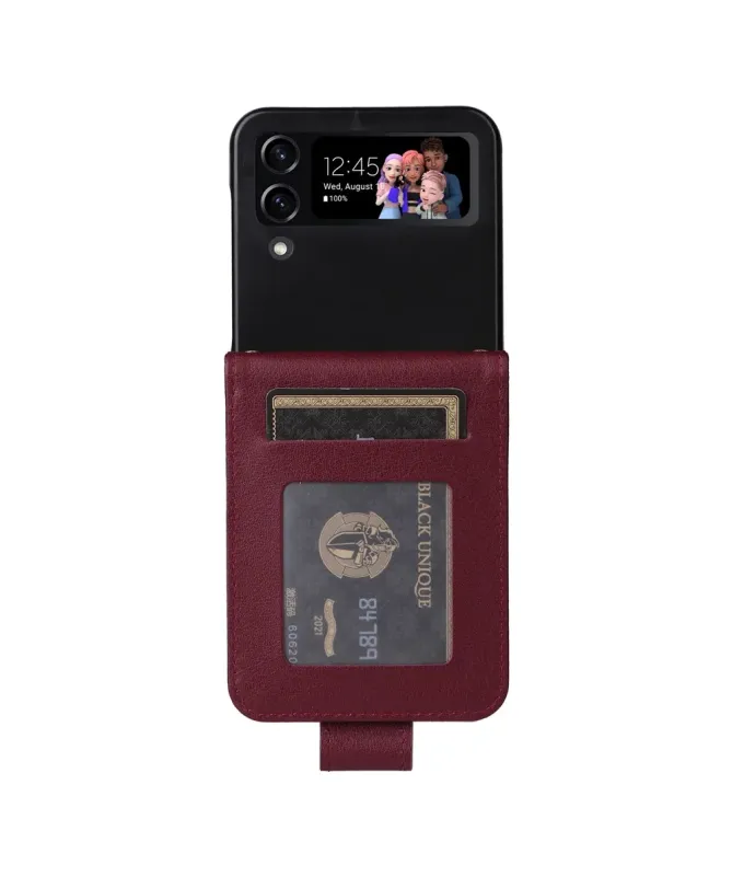 Coque Samsung Galaxy Z Flip 4 avec Porte-cartes Rabattable