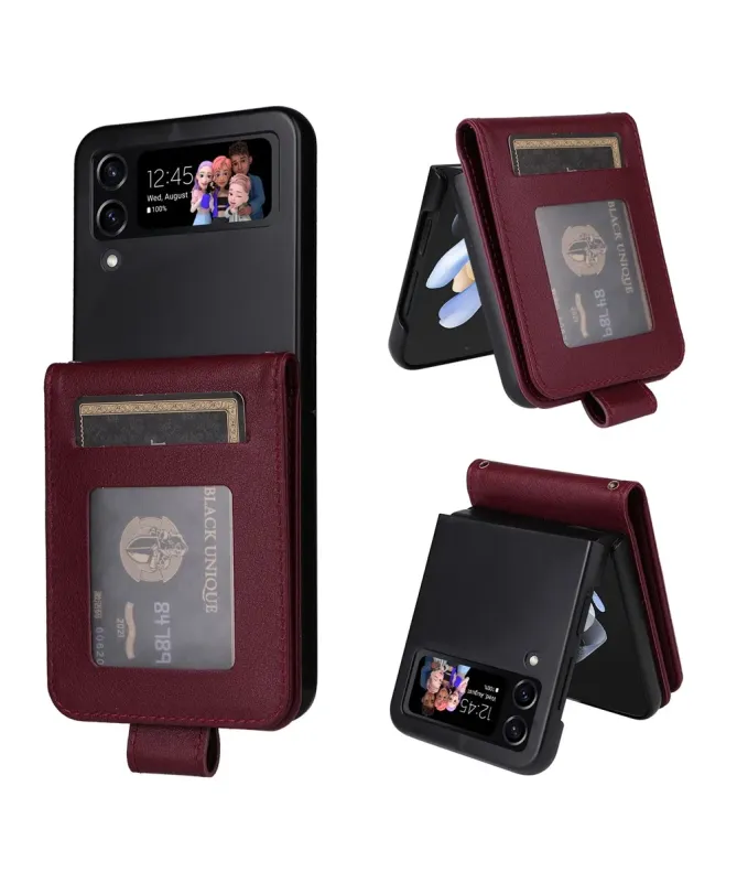 Coque Samsung Galaxy Z Flip 4 avec Porte-cartes Rabattable