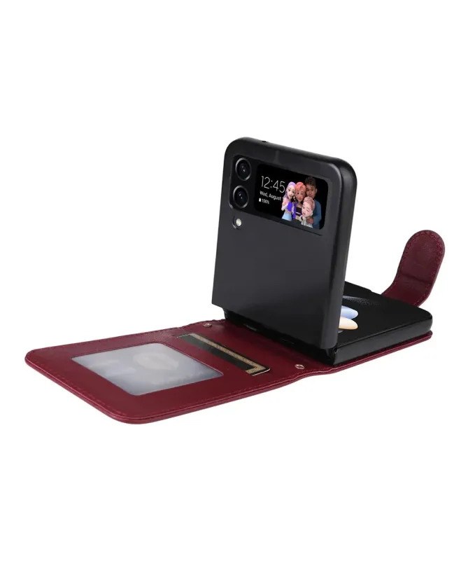 Coque Samsung Galaxy Z Flip 4 avec Porte-cartes Rabattable