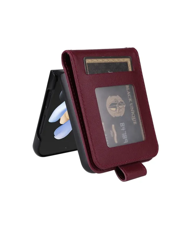 Coque Samsung Galaxy Z Flip 4 avec Porte-cartes Rabattable
