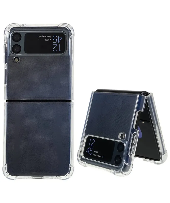 Coque Samsung Galaxy Z Flip 4 Transparente Coins Renforcés