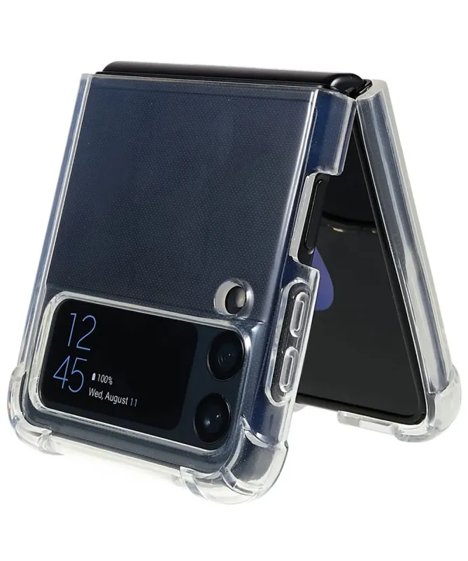 Coque Samsung Galaxy Z Flip 4 Transparente Coins Renforcés