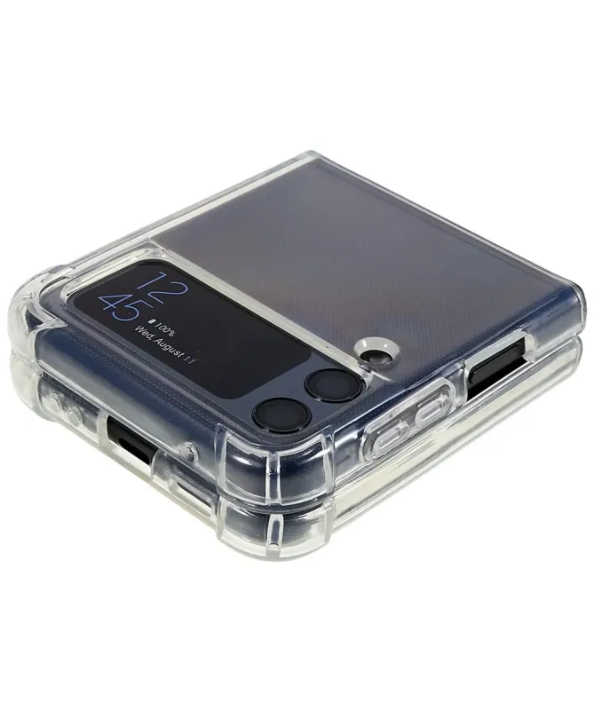 Coque Samsung Galaxy Z Flip 4 Transparente Coins Renforcés