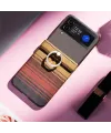 Coque Samsung Galaxy Z Flip 4 / Flip 3 Tissé avec Anneau