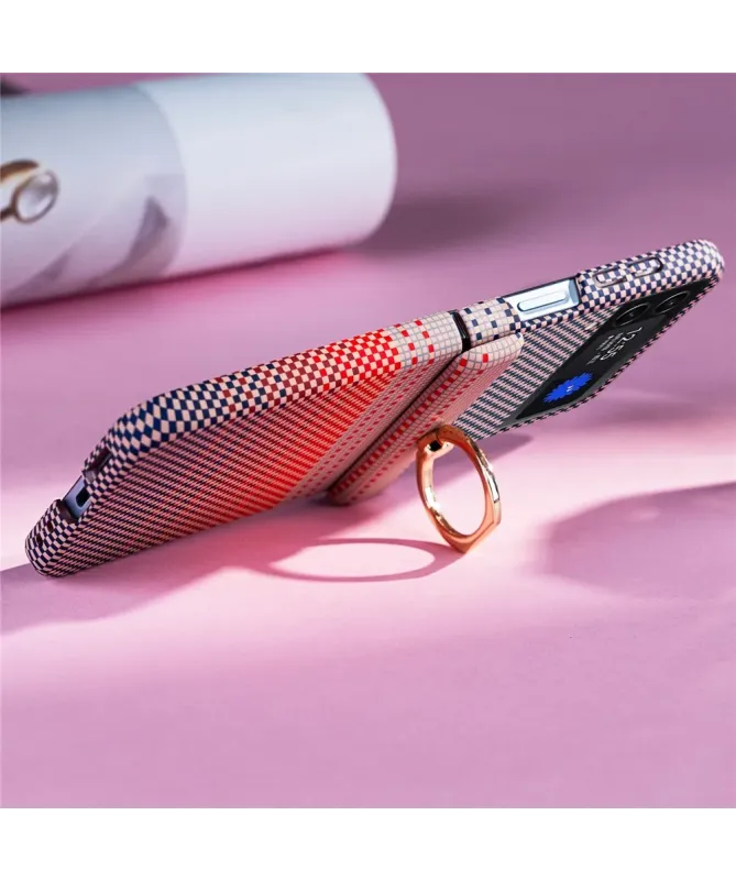 Coque Samsung Galaxy Z Flip 4 / Flip 3 Tissé avec Anneau