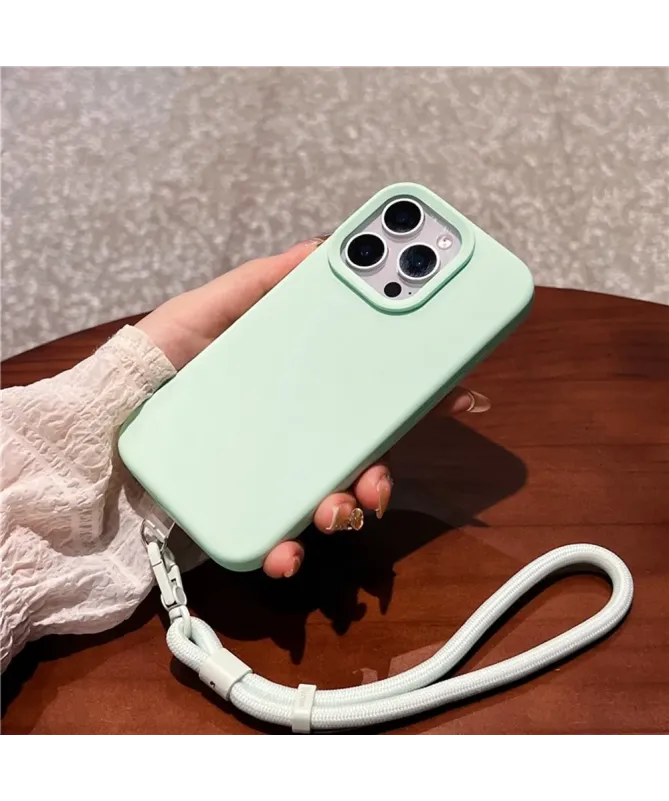 Coque iPhone 16 Pro Silicone Liquide avec Dragonne