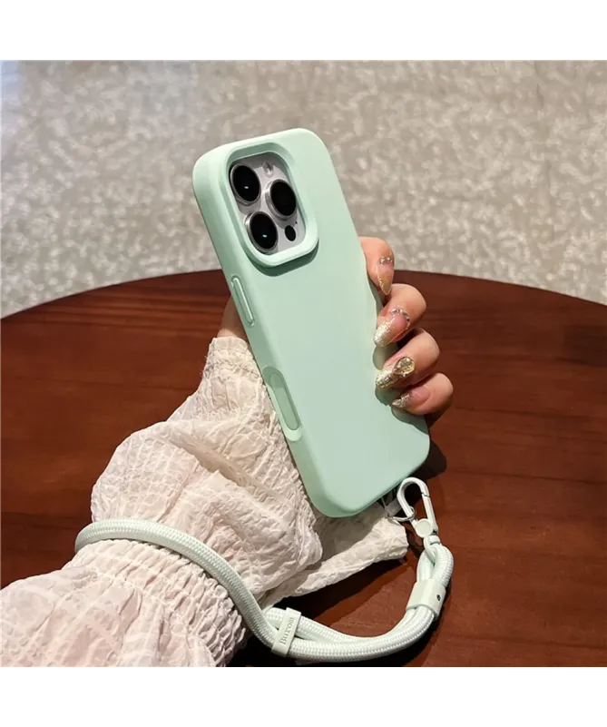 Coque iPhone 16 Pro Silicone Liquide avec Dragonne