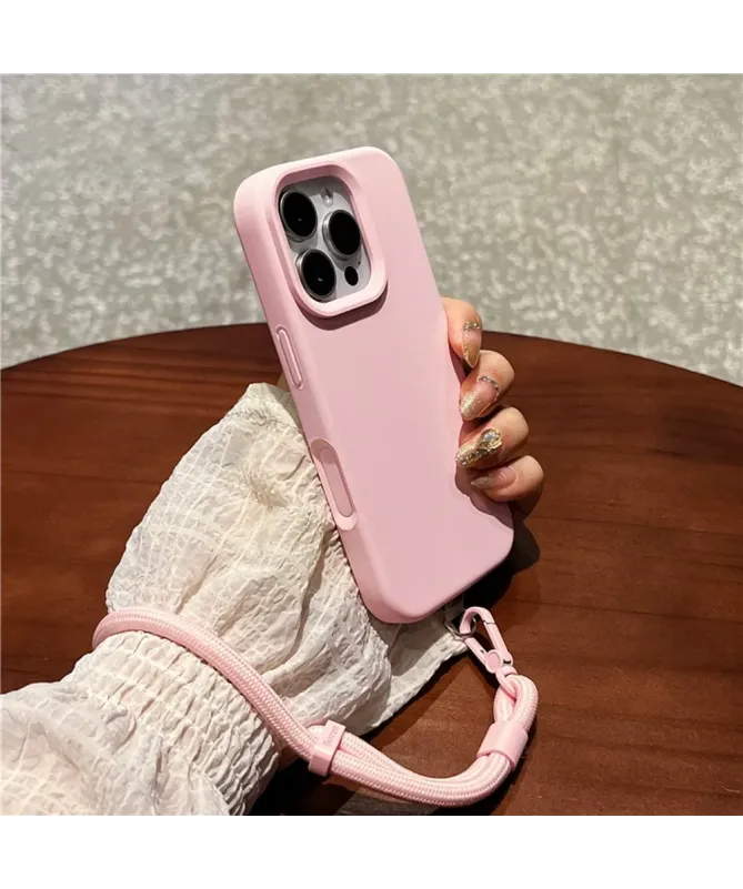 Coque iPhone 16 Pro Silicone Liquide avec Dragonne