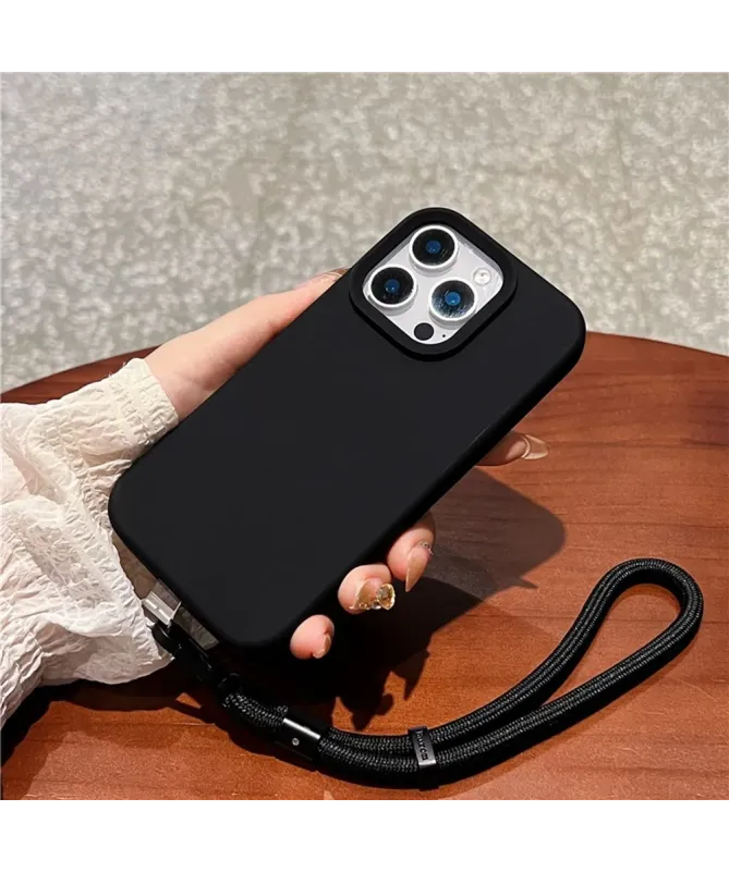 Coque iPhone 16 Pro Silicone Liquide avec Dragonne