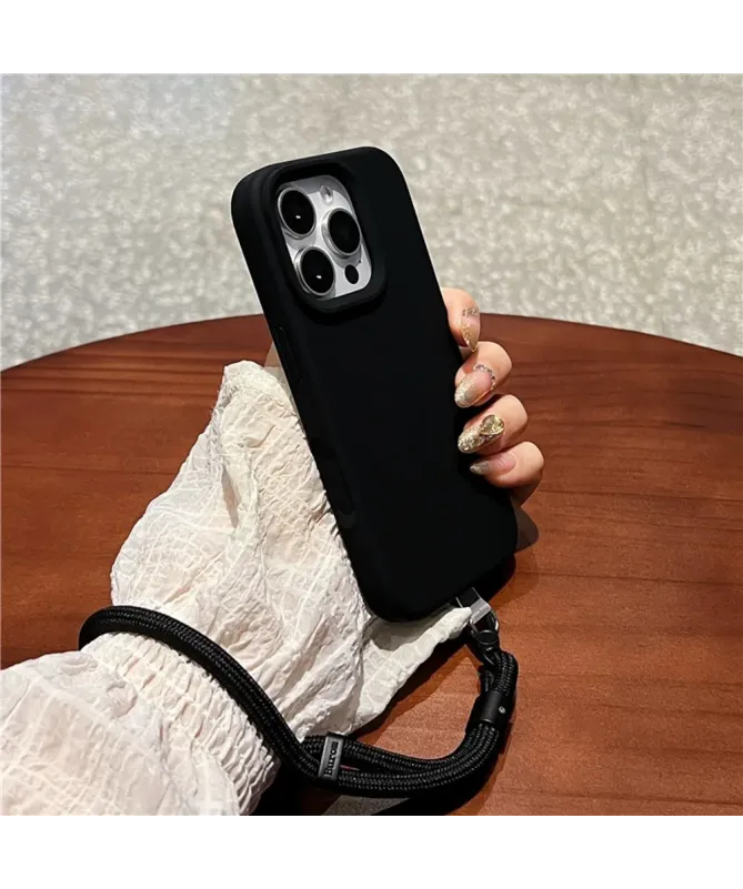 Coque iPhone 16 Pro Silicone Liquide avec Dragonne