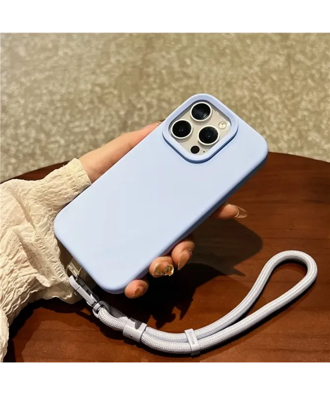 Coque iPhone 16 Pro Silicone Liquide avec Dragonne