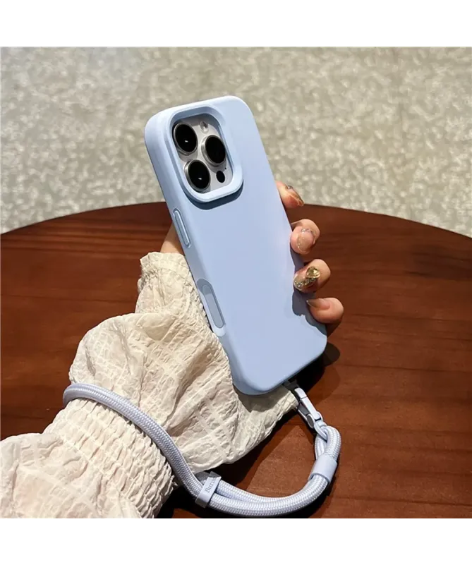 Coque iPhone 16 Pro Silicone Liquide avec Dragonne