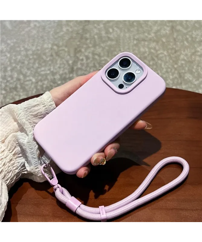 Coque iPhone 16 Pro Silicone Liquide avec Dragonne