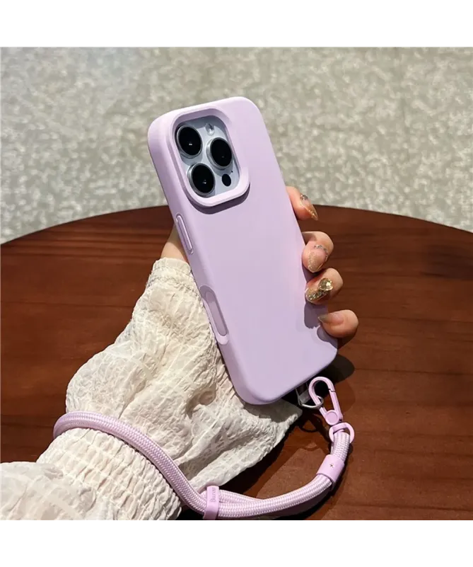 Coque iPhone 16 Pro Silicone Liquide avec Dragonne