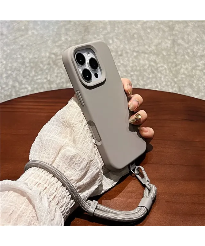 Coque iPhone 16 Pro Silicone Liquide avec Dragonne