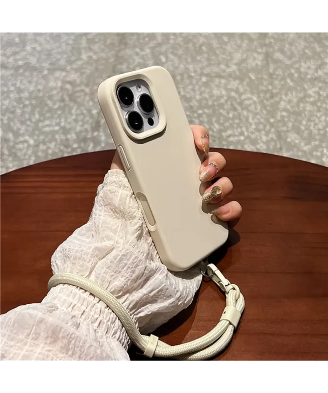 Coque iPhone 16 Pro Silicone Liquide avec Dragonne