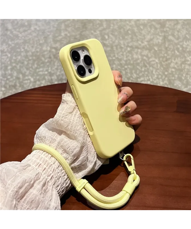 Coque iPhone 16 Pro Silicone Liquide avec Dragonne