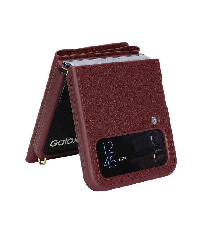 Housse Samsung Z Flip 4 Portefeuille Sac Bandoulière