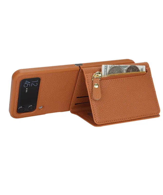 Housse Samsung Z Flip 4 Portefeuille Sac Bandoulière