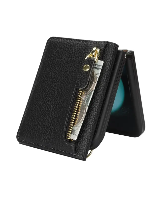 Housse Samsung Z Flip 4 Portefeuille Sac Bandoulière