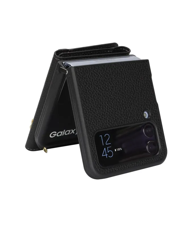 Housse Samsung Z Flip 4 Portefeuille Sac Bandoulière