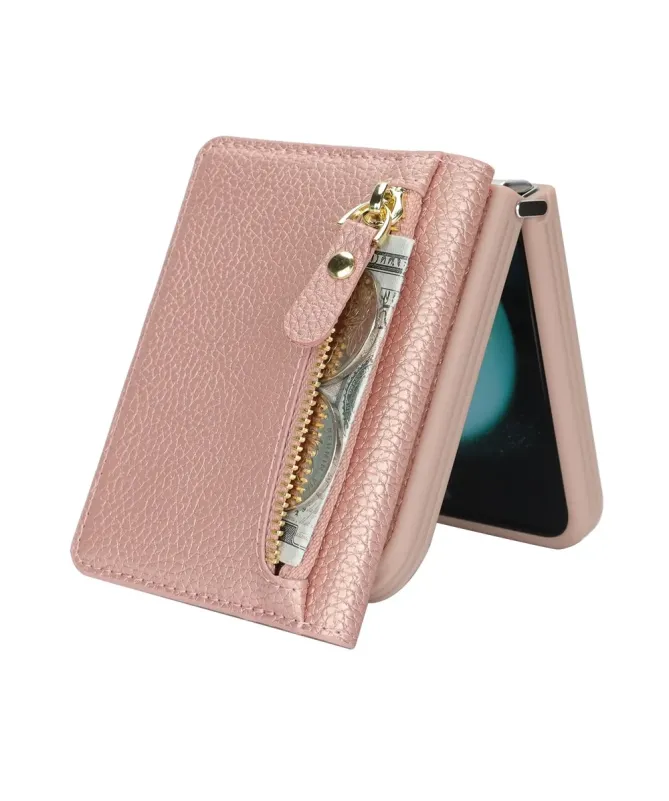 Housse Samsung Z Flip 4 Portefeuille Sac Bandoulière