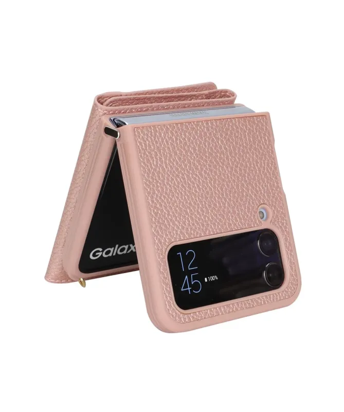 Housse Samsung Z Flip 4 Portefeuille Sac Bandoulière