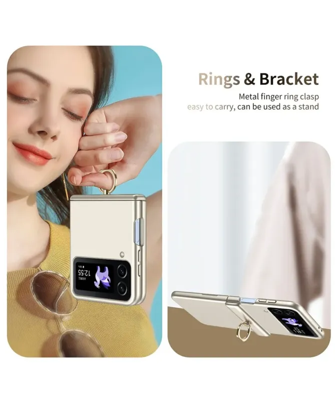 Coque Samsung Galaxy Z Flip 4 Antichoc avec Anneau Support