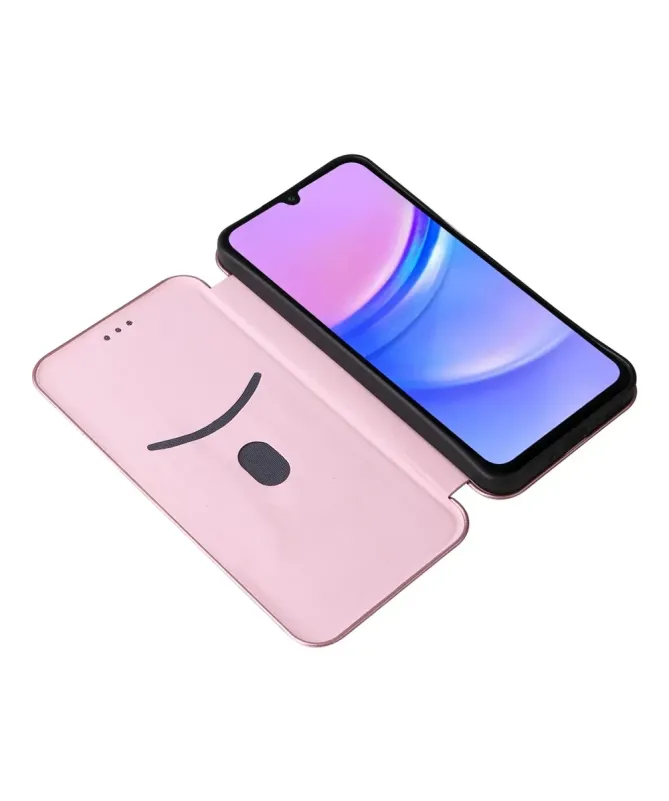 Flip Cover Samsung Galaxy A17 5G / A26 5G design fibre de carbone