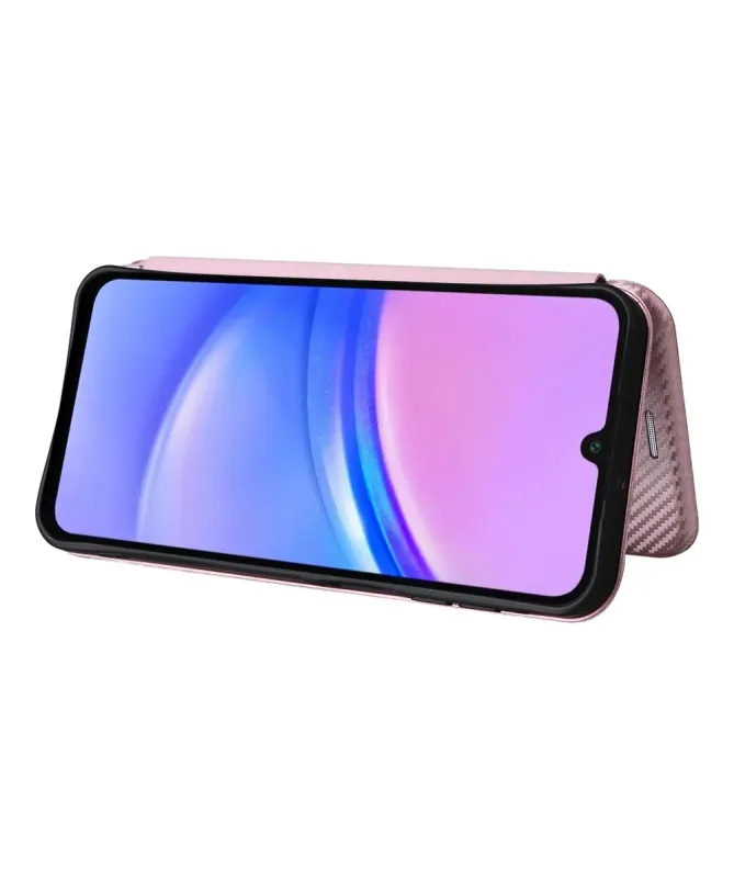 Flip Cover Samsung Galaxy A17 5G / A26 5G design fibre de carbone