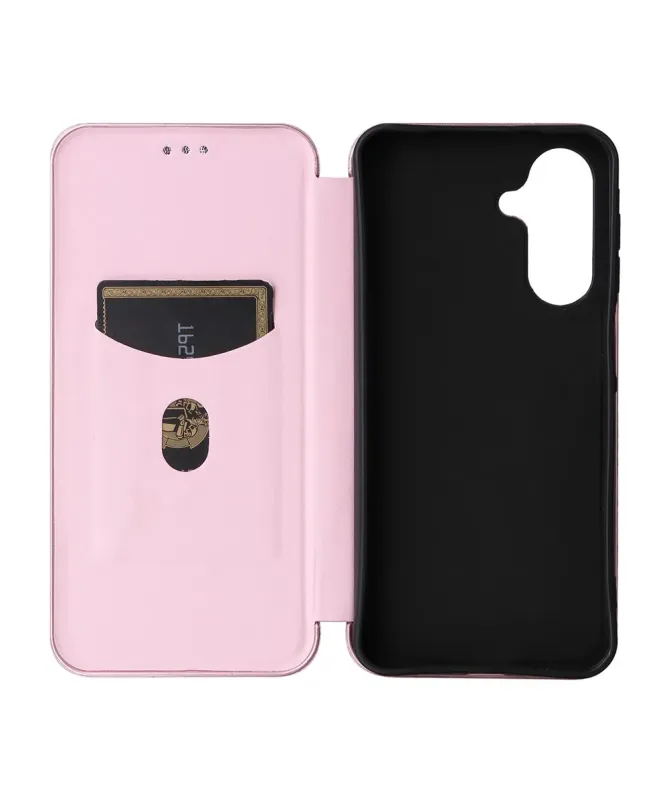 Flip Cover Samsung Galaxy A17 5G / A26 5G design fibre de carbone