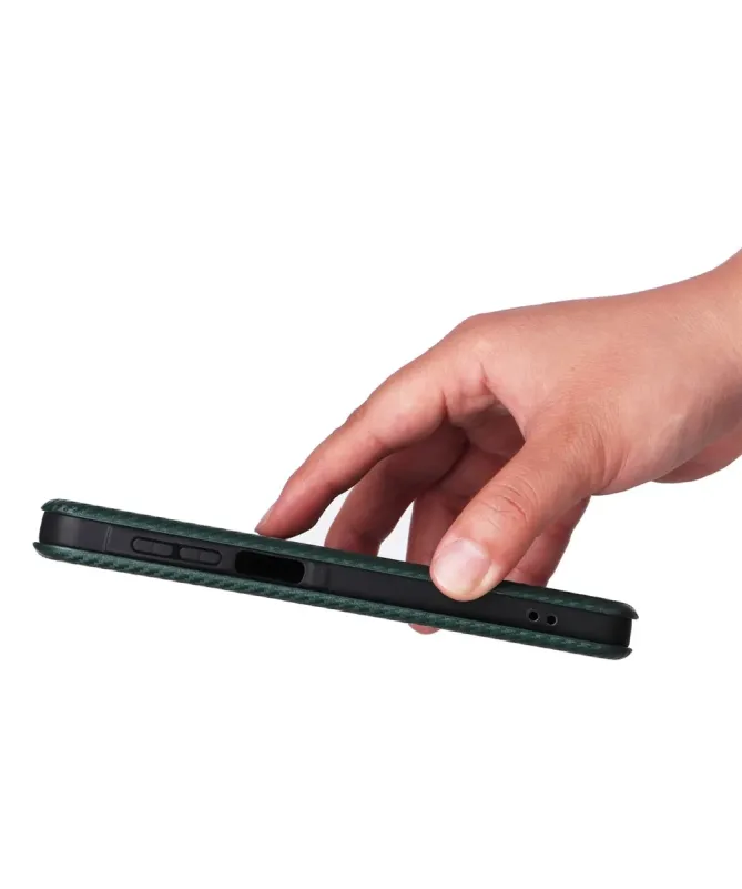 Flip Cover Samsung Galaxy A17 5G / A26 5G design fibre de carbone