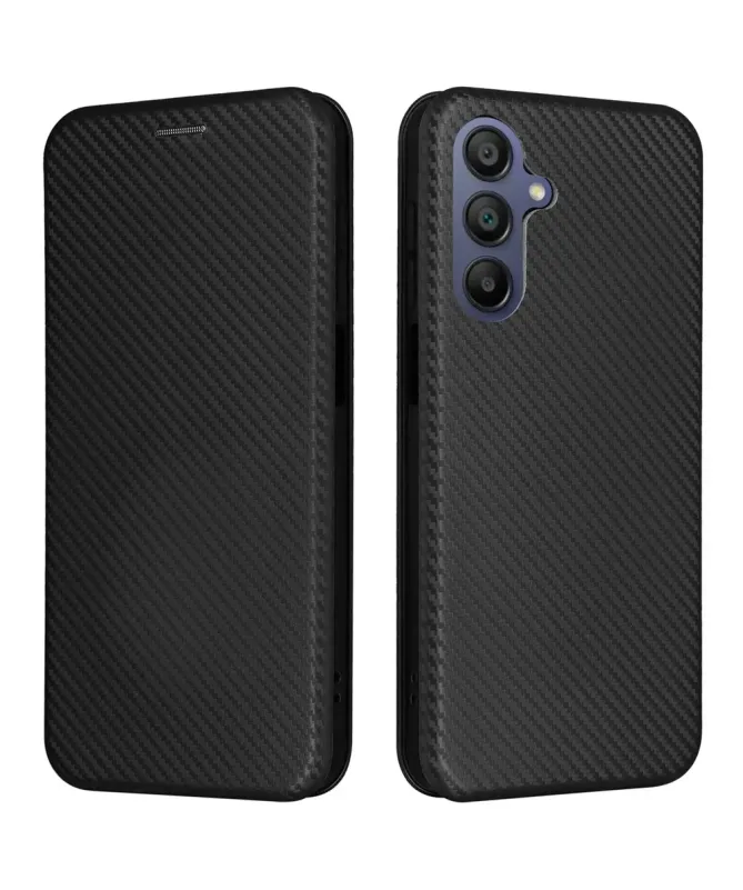 Flip Cover Samsung Galaxy A17 5G / A26 5G design fibre de carbone