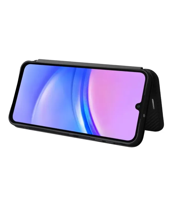 Flip Cover Samsung Galaxy A17 5G / A26 5G design fibre de carbone