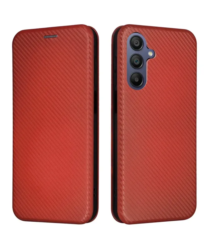 Flip Cover Samsung Galaxy A17 5G / A26 5G design fibre de carbone