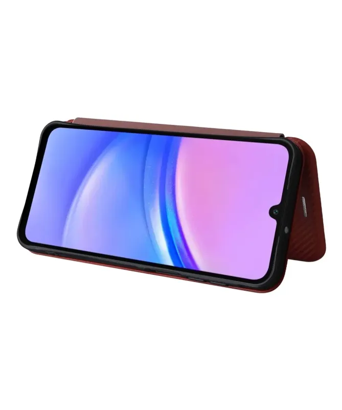 Flip Cover Samsung Galaxy A17 5G / A26 5G design fibre de carbone