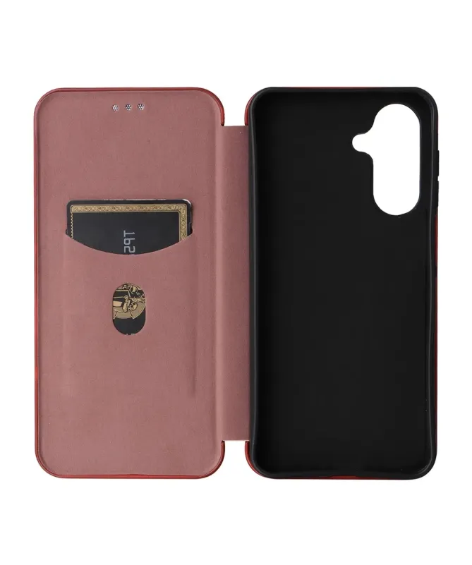 Flip Cover Samsung Galaxy A17 5G / A26 5G design fibre de carbone