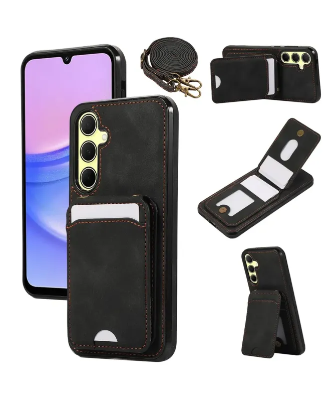 Coque Samsung Galaxy A17 5G / A26 5G Portefeuille et Bandoulière