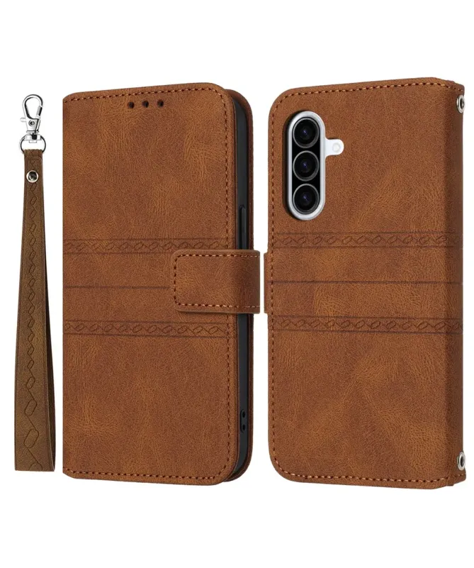 Housse Samsung Galaxy A17 / A26 5G Effet Cuir et Lignes