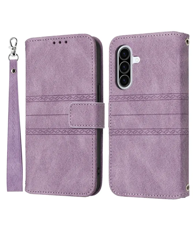 Housse Samsung Galaxy A17 / A26 5G Effet Cuir et Lignes