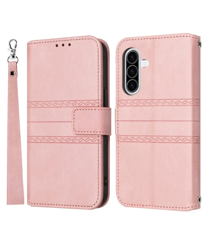 Housse Samsung Galaxy A17 / A26 5G Effet Cuir et Lignes