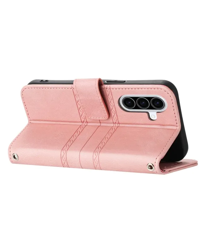 Housse Samsung Galaxy A17 / A26 5G Effet Cuir et Lignes