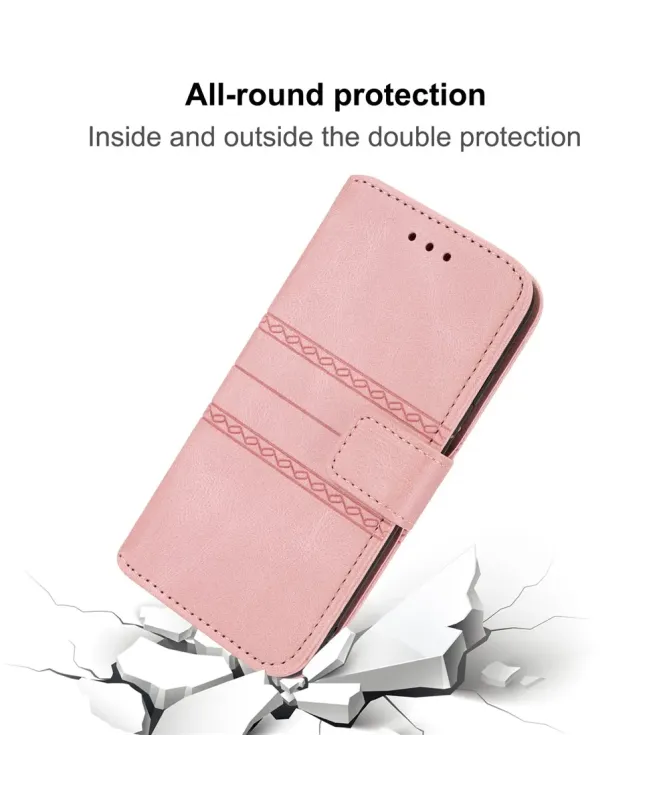 Housse Samsung Galaxy A17 / A26 5G Effet Cuir et Lignes