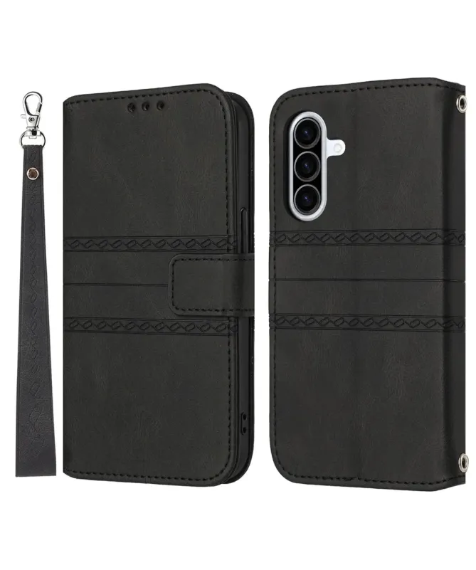 Housse Samsung Galaxy A17 / A26 5G Effet Cuir et Lignes