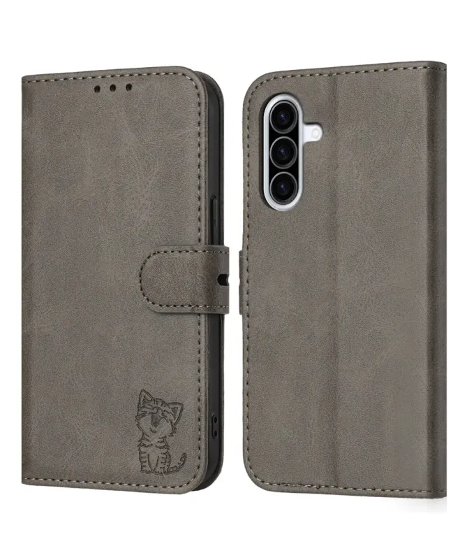 Housse Samsung Galaxy A17 5G / A26 5G Chaton effet cuir mat