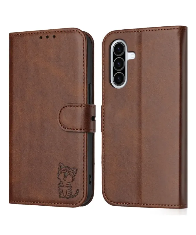 Housse Samsung Galaxy A17 5G / A26 5G Chaton effet cuir mat