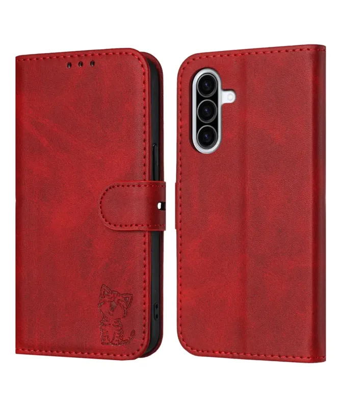 Housse Samsung Galaxy A17 5G / A26 5G Chaton effet cuir mat