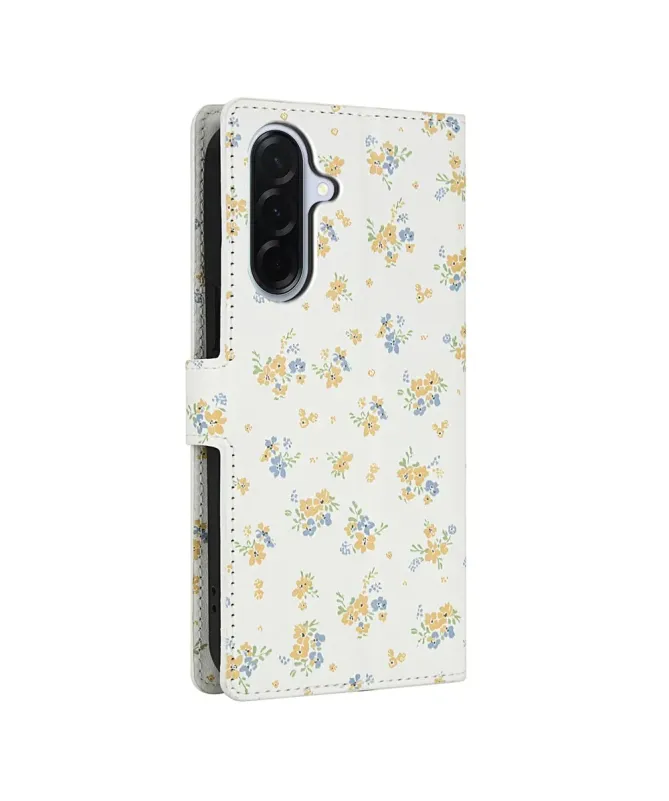 Housse Samsung Galaxy A17 5G / A26 5G Matelassée et Fleurs Jaunes